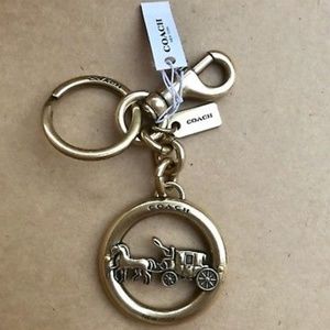 Coach Horse and Carriage Gold Tone Bag Charm.